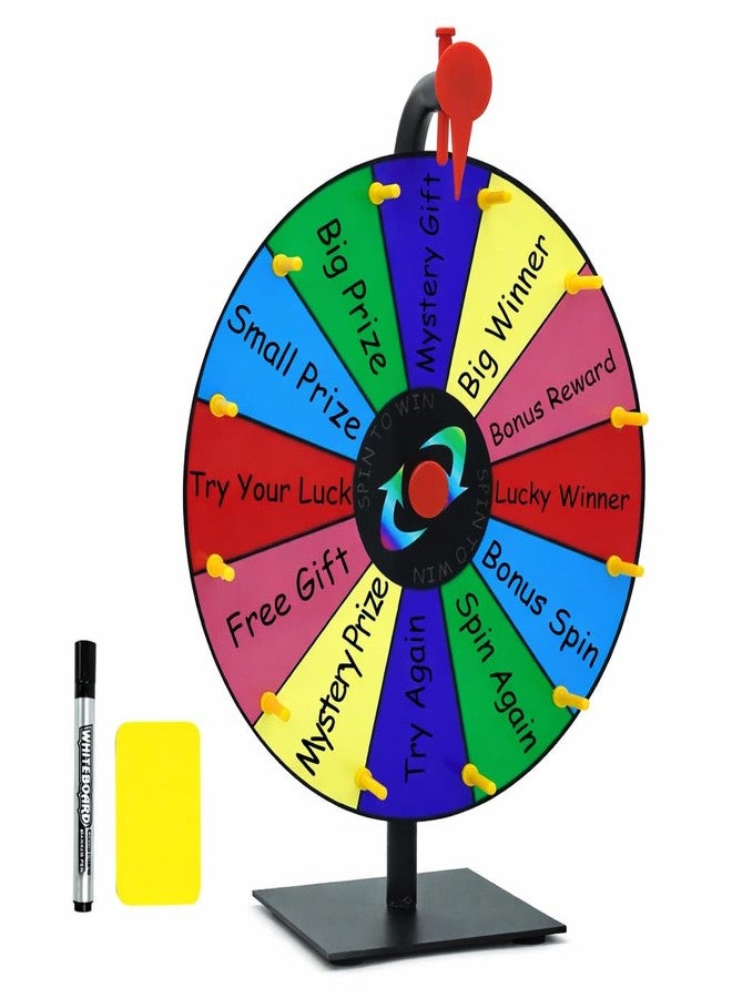 Gelabur Prize Wheel Spinner with Stand -12 Inch Spinning Wheel for Prizes, 12 Slots Color Spin The Wheel Game, Carnival Prize Wheel for Trade Show, Party Games, Casino Games - Image 1